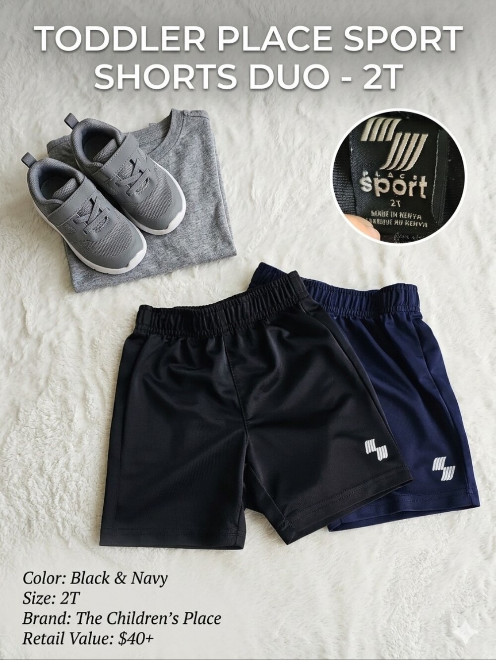 Sport Kids Matching Set - Navy Blue
